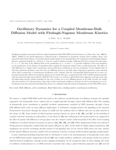 Oscillatory Dynamics for a Coupled Membrane-Bulk