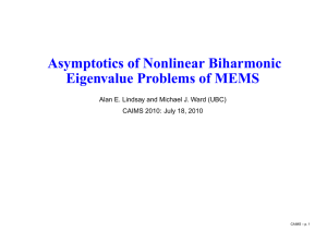 Asymptotics of Nonlinear Biharmonic Eigenvalue Problems of MEMS