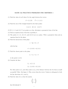 MATH 152 PRACTICE PROBLEMS FOR MIDTERM 1