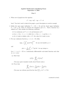 Applied Mathematics Qualifying Exam September 3, 2005 Part I