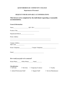 This form is to be completed by the individual requesting... accommodation.