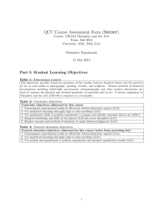 QCC Course Assessment Form (Short)