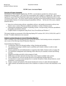 BU500 Course Assessment Report  Overview of Course Assessment