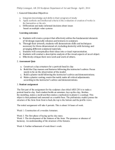 Philip Listengart, AR 230 Sculpture Department of Art and Design ... General Education Objectives