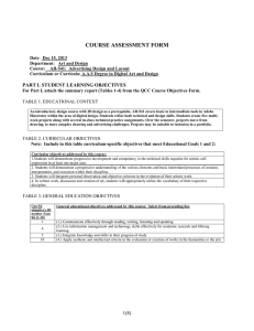 COURSE ASSESSMENT FORM