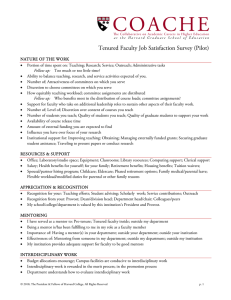 Tenured Faculty Job Satisfaction Survey (Pilot)