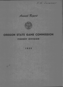 OREGON STATE GAME COMMISSION 1955 FISHERY DIVISION S9,i92e1fr-