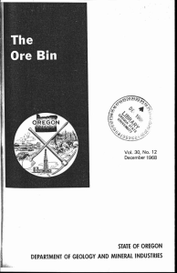 la STATE OF OREGON DEPARTMENT OF GEOLOGY AND MINERAL INDUSTRIES 1