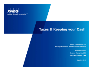 Taxes &amp; Keeping your Cash
