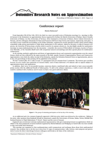 Conference report Martin Buhmann