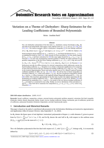 Variation on a Theme of Chebyshev: Sharp Estimates for the