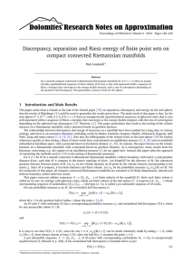 Discrepancy, separation and Riesz energy of finite point sets on