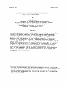 LIDS-P- 1166 November 1981 ) ORGANIZATIONS