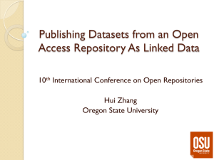 Publishing Datasets from an Open Access Repository As Linked Data 10