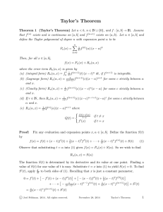 Taylor’s Theorem