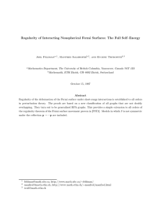 Regularity of Interacting Nonspherical Fermi Surfaces: The Full Self–Energy