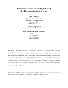 Fermionic Functional Integrals and the Renormalization Group