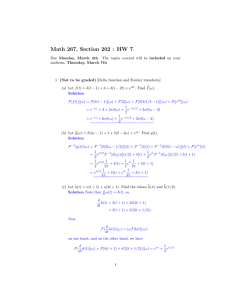 Math 267, Section 202 : HW 7