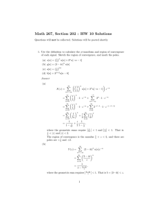 Math 267, Section 202 : HW 10 Solutions