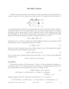 The RLC Circuit