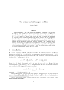 The optimal partial transport problem Alessio Figalli