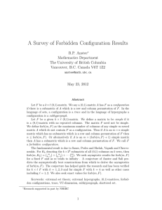 A Survey of Forbidden Configuration Results