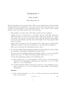 Assignment 5 Math 110-003 Due Thurs Mar 31
