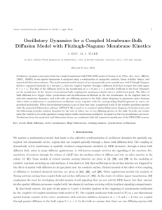Oscillatory Dynamics for a Coupled Membrane-Bulk