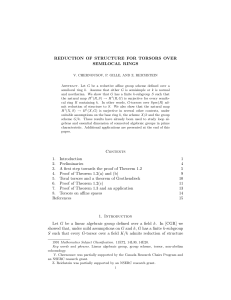 REDUCTION OF STRUCTURE FOR TORSORS OVER SEMILOCAL RINGS