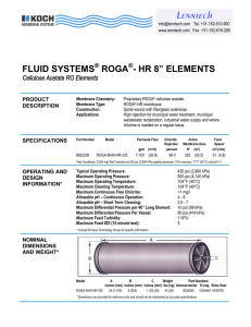 FLUID SYSTEMS ROGA - HR 8” ELEMENTS