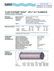 FLUID SYSTEMS ROGA - HR 4” &amp; 8” ELEMENTS