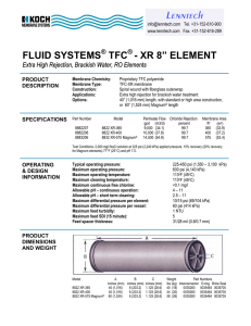 FLUID SYSTEMS TFC - XR 8” ELEMENT