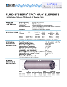 FLUID SYSTEMS TFC - HR 8” ELEMENTS