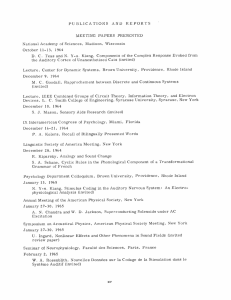 MEETING  PAPERS  PRESENTED October  11-13,  1964