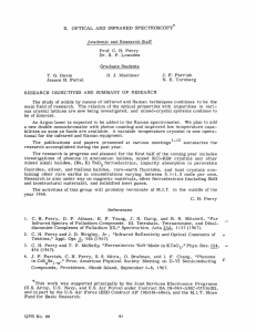 X.  OPTICAL  AND  INFRARED  SPECTROSCOPY*