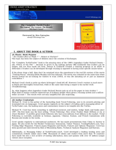 CROSS ASSET STRATEGY 1. ABOUT THE BOOK &amp; AUTHOR