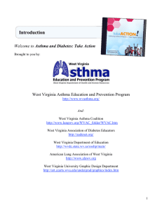 Introduction Asthma and Diabetes: Take Action