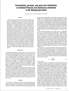 porosity, grain-size Permeability, distribution