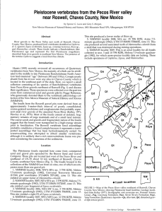 Pleistocene vertebrates from River