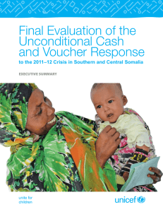 Final Evaluation of the Unconditional Cash and Voucher Response