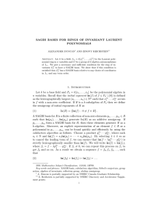 SAGBI BASES FOR RINGS OF INVARIANT LAURENT POLYNOMIALS