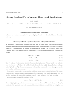 Strong Localized Perturbations: Theory and Applications 1