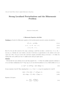 Strong Localized Perturbations and the Biharmonic Problem