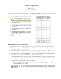 Math 267 Final Exam Section 202 April 18, 2011 Duration: 150 minutes