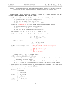 Due: Feb 15, 2012, in the class MATH 267 ASSIGNMENT # 5