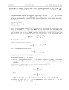 Due: Feb 1, 2012, in the class MATH 267 ASSIGNMENT # 4