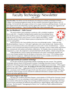 Faculty Technology Newsletter Fall, 2013
