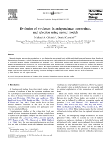 Evolution of virulence: Interdependence, constraints, and selection using nested models