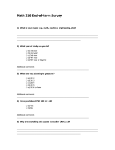 Math 210 End-of-term Survey