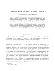 RATIONALITY OF DYNAMICAL CANONICAL HEIGHT